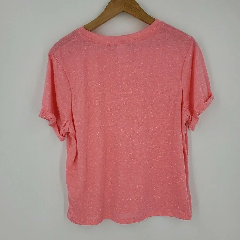 Cotton Emporium Short Sleeve Speckled Pink T-Shirt - Picture 2 of 8